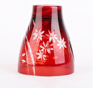 套色日式晶质玻璃杯刻花威士忌杯洋酒杯烈酒杯冰水杯创意鸡尾酒杯