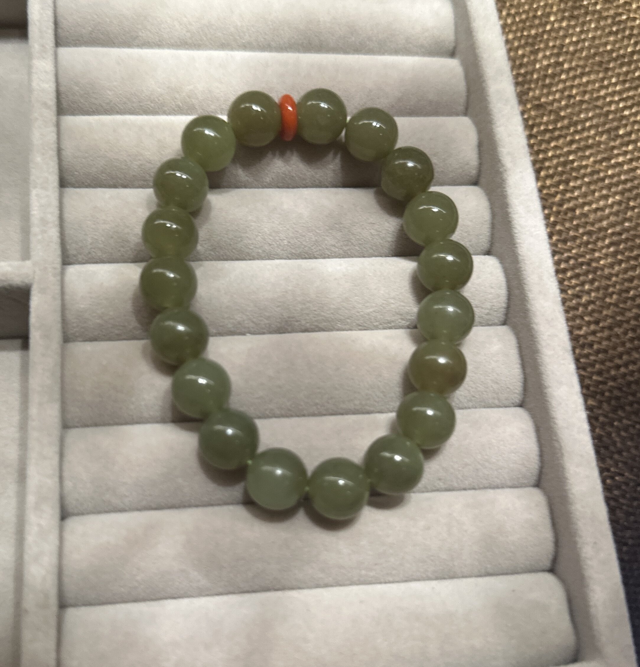 新疆带糖黄口11mm手串搭南红隔片,大珠子,2746,多样性发货