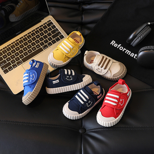 学步鞋 儿童饼干鞋 子 韩版 小童宝宝魔术贴透气帆布鞋 2026年秋季 新款