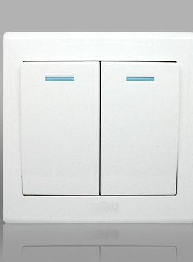 3个包邮国际电工LG86型开关插座家用面板双联开关白色二开双控