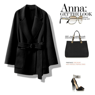 小个子显瘦200斤胖mm时髦洋气减龄上衣 外套女短款 大码 双面呢西装