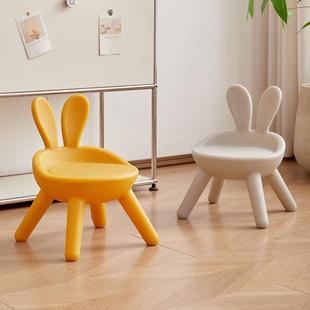 芃凡特卡通兔子靠背矮凳防滑儿童凳换鞋凳儿童椅茶几凳椅子宠物凳