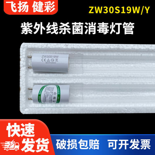 江苏飞扬健彩牌紫外线杀菌灯管30W医疗家用ZW30S19W消毒车灯管