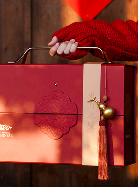 2026新款新年礼盒高档包装盒硬盒春节过年节日茶叶伴手礼盒空盒子