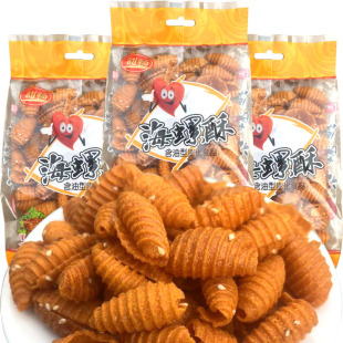 甜畅海螺酥80克袋装 香酥脆牛排味8090怀旧校园小零食休闲膨化小吃