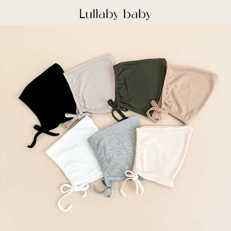 lullabybaby婴儿帽子纯棉春秋款新生儿胎帽0-3个月初生宝宝囟门帽