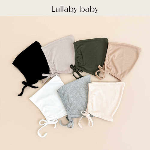 lullabybaby婴儿帽子纯棉春秋款新生儿胎帽0-3个月初生宝宝囟门帽