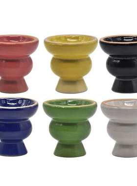 阿拉伯水烟锅小号陶瓷碗彩色水烟壶配件shisha烟锅头bowl