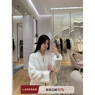 THE SWAN司凰轻奢 雪后呢喃 美貌加分环保皮草女加厚保暖短款外套