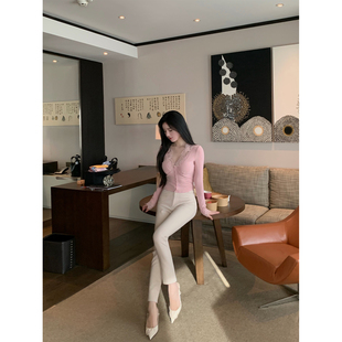 SWAN司凰轻奢 加绒休闲裤 百搭显瘦长裤 裤 THE 修身 子女 现货8折