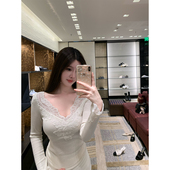 THE 内搭上衣中古毛呢蕾丝半裙 蕾丝针织衫 SWAN司凰轻奢 撒娇浪漫