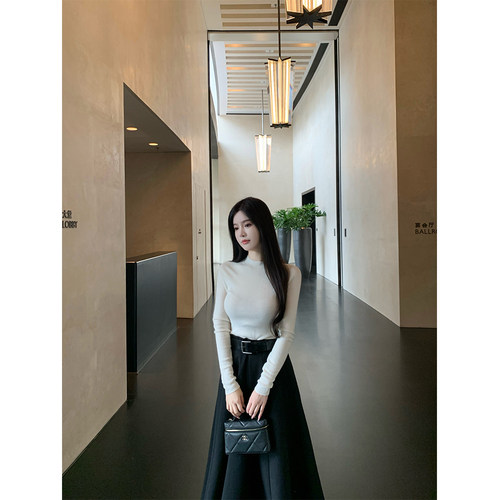 扬子纱100全羊毛半高领毛衣