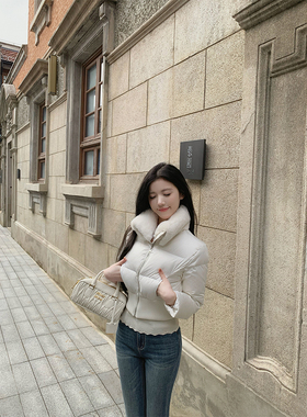 THE SWAN司凰轻奢 FEND1* 白月光 修身收腰小短款外套保暖羽绒服