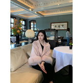 100狐狸毛高支双面羊毛短外套 SWAN司凰轻奢 现货6折 THE