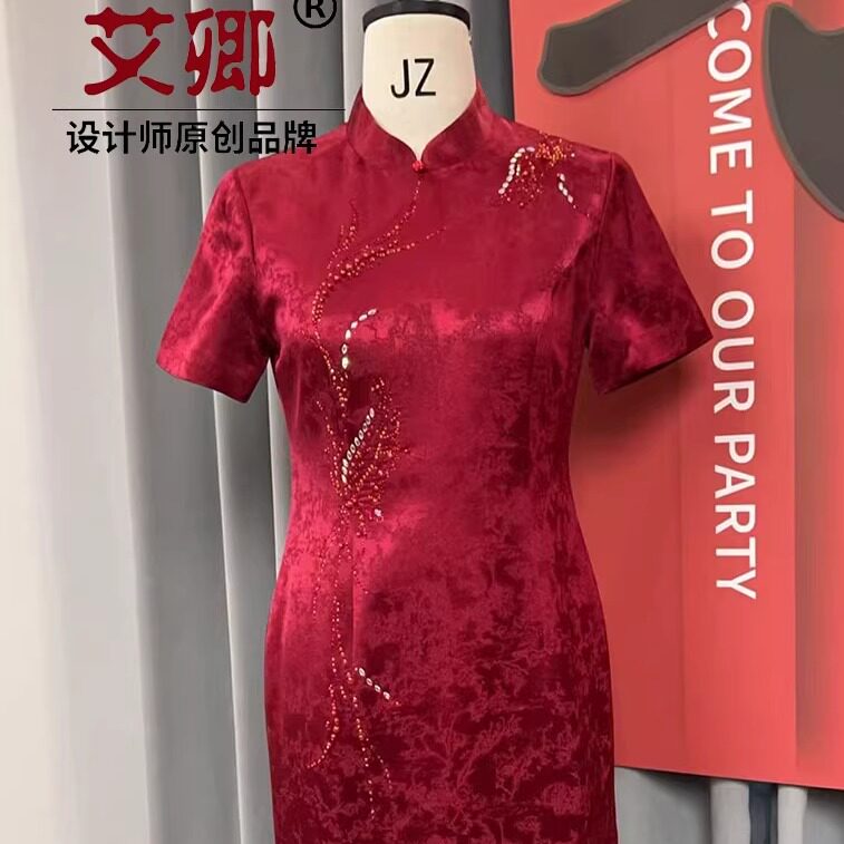 原创设计高端喜婆婆婚宴装2025新款妈妈礼服高贵婚礼结婚旗袍喜服