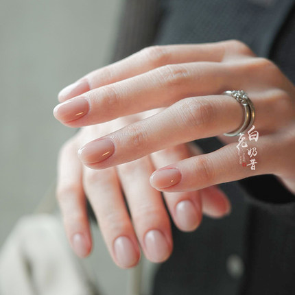 12free神仙裸色系白兔奶昔Lelmol水性持久指甲油奶茶色甘露寺美甲