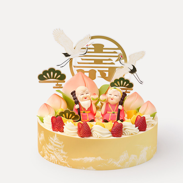 好利来祝寿蛋糕老人生日同城送