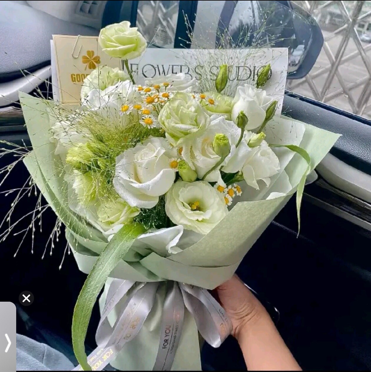 鲜花速递同城配送绿桔梗玫瑰花北京天津哈尔滨长春成都七夕情人节