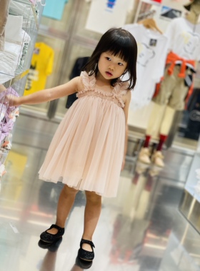 荷兰Dolly女童吊带连衣裙夏季可爱洋气网纱公主裙休闲沙滩tutu裙