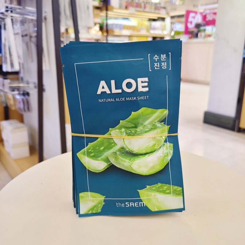 得鲜面膜芦荟葡萄积雪草韩国本土直邮代购