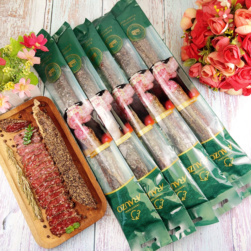 西班牙风味ARAUZO懒猪黑胡椒萨拉米salami风干发酵开袋即食150g