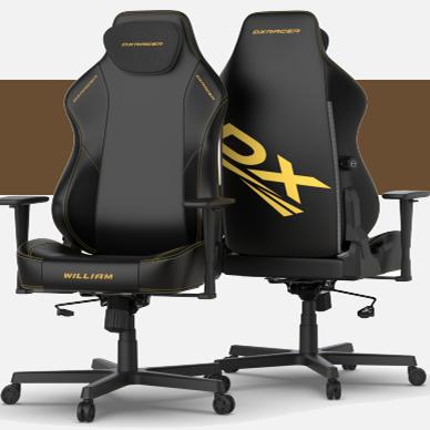DXRACER黑色人体工学电竞椅