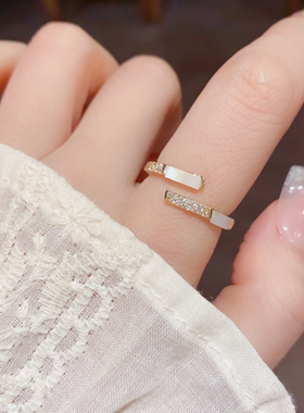 独特贝母轻奢高级感戒指