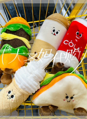 【KKV代购】Nuzzle.Joy联名美食系列毛绒笔袋汉堡/薯条可乐三明治