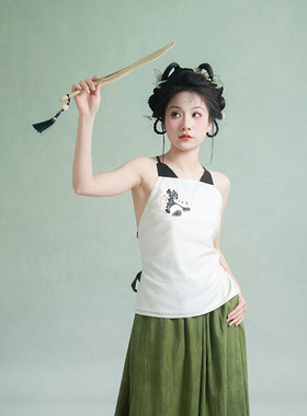 瞳莞汉服熊猫吊带/暴富*躺赢精致百搭2026新款日常内搭亲肤舒适