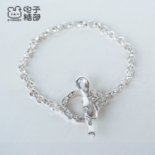 电子糖部 S925银OT扣手链荆棘蕾丝缎带精致手链 荆棘少女 纯银版