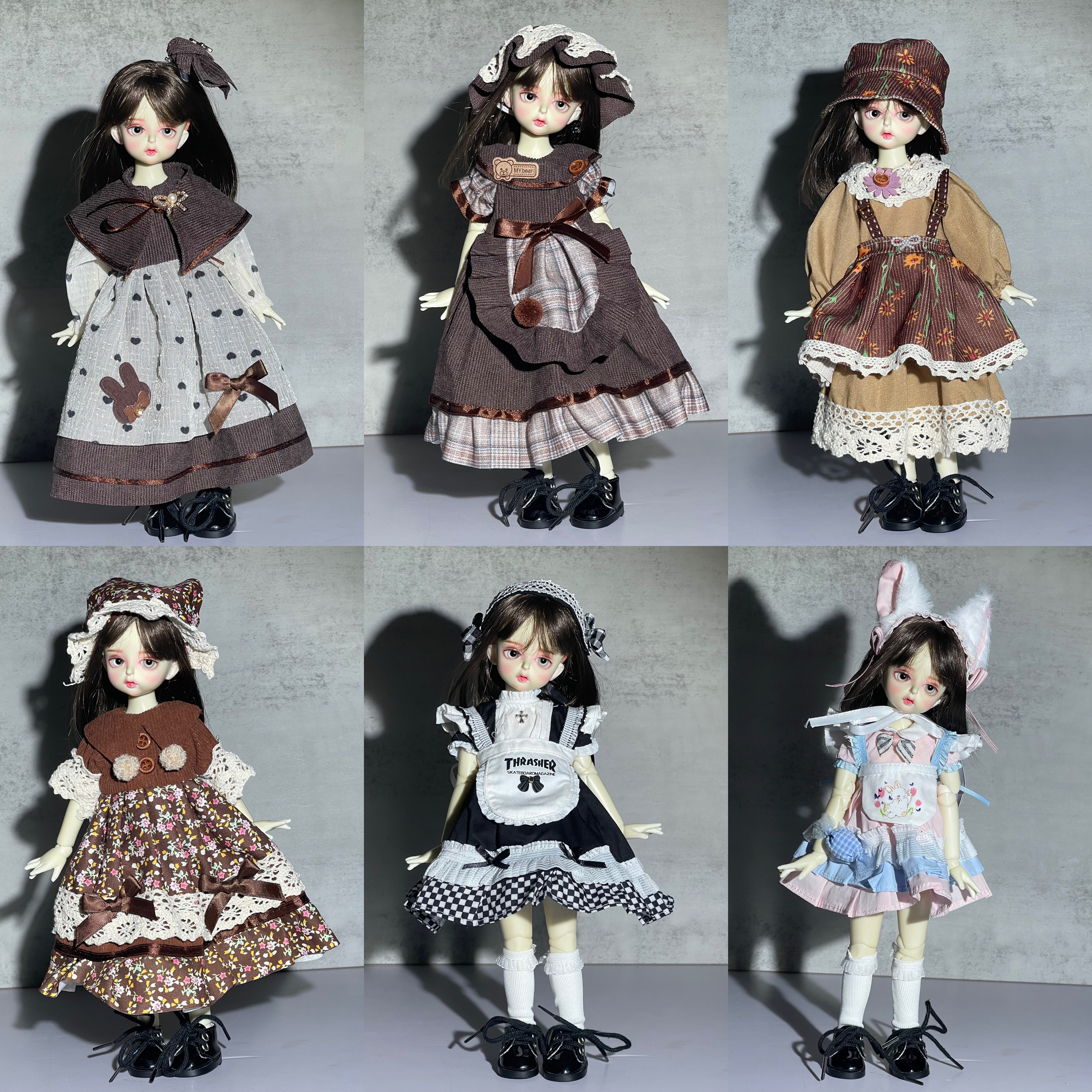 （只售衣服）现货6分30厘米bjd娃娃衣服连衣裙套装
