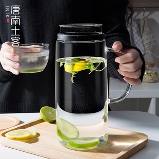 果汁透明晾水扎壶 玻璃凉冷水壶家用白开水杯大容量耐热高温防爆装