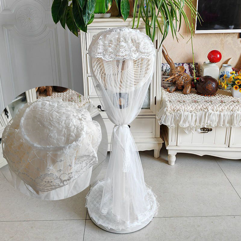 空气循环扇罩蕾丝落地式电风扇防尘罩全包家用保护套子帘通用牡丹