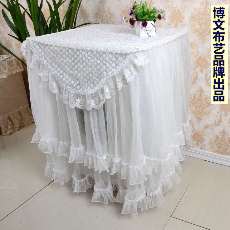 博文布艺品牌全自动滚筒洗衣机罩防尘罩经典蕾丝多用盖巾套白色,居家布艺,洗衣机罩,淘宝优惠券,粉丝福利购,淘宝优惠卷