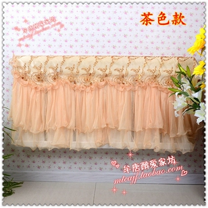 包邮布艺蕾丝暖气罩暖气片罩装饰暖气罩防尘罩老式暖气罩暖气片套