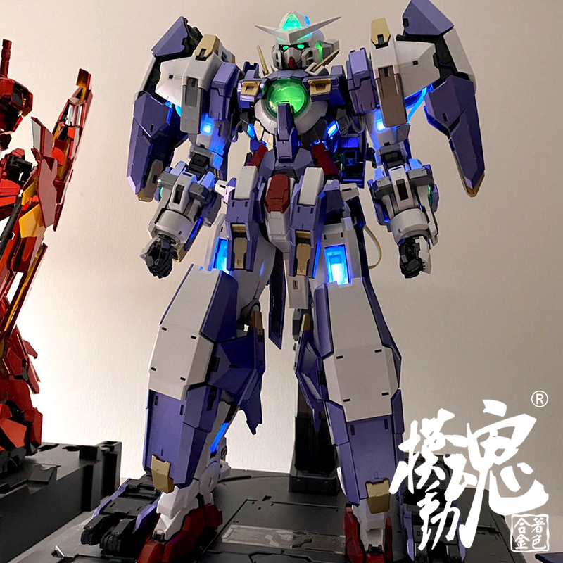 模动魂合金着色某班 MG 卡牛 全装独角兽 雪崩能天使拼装模型