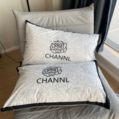 珊瑚绒枕巾单人加绒枕头套48 宝宝绒枕套一对装 ins小香风冬季 74cm