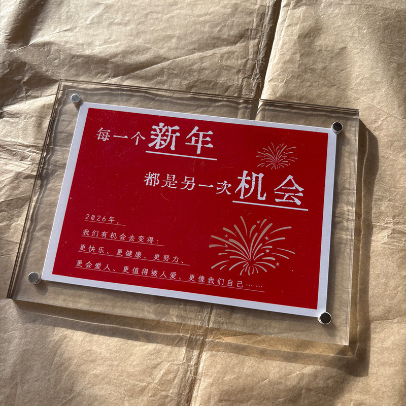 每一个新年都是另一次机会 珍妮特温特森 冰箱贴新年装饰创意礼物