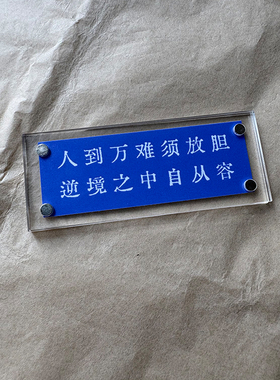 人到万难须放胆 逆境之中自从容 励志正能量治愈系 冰箱贴装饰品