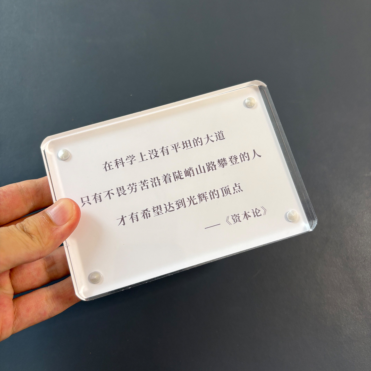 在科学上没有平坦的大道马克思资本论励志名言办公室桌面摆件礼物