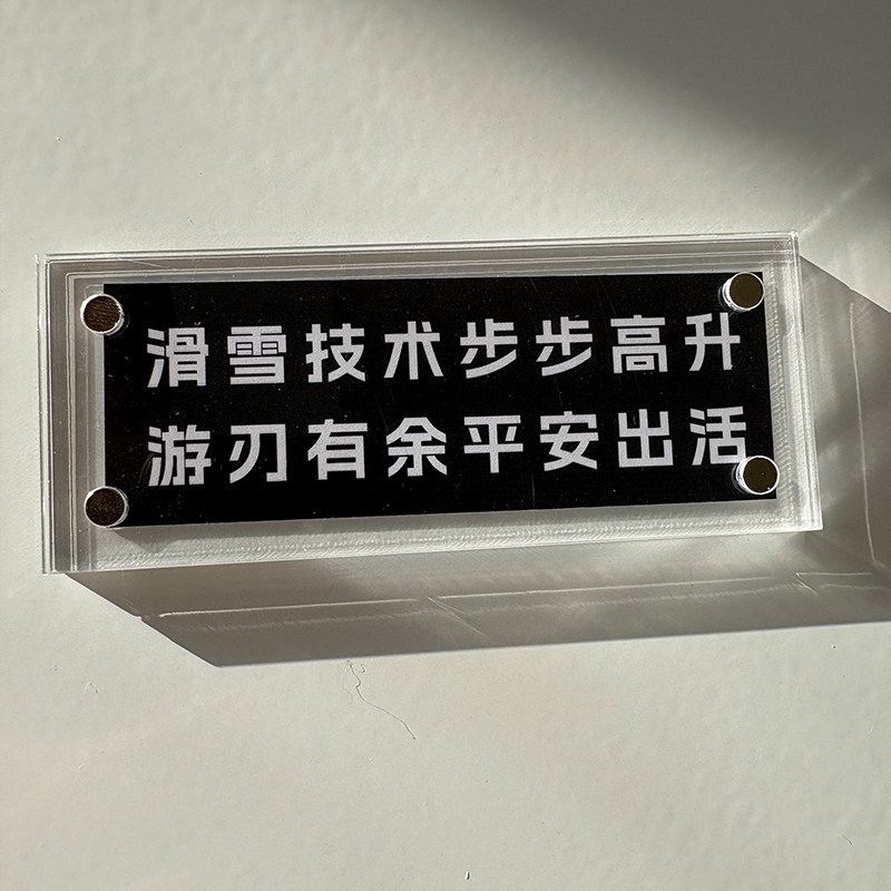 滑雪技术步步高升 原创滑雪爱好者周边磁吸冰箱贴装饰品创意礼物