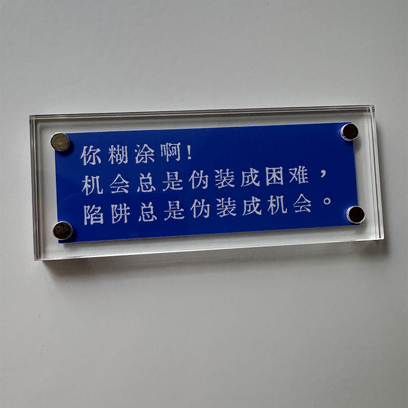 你糊涂啊 人生智慧清醒语录励志磁吸冰箱贴 装饰品创意礼物2026