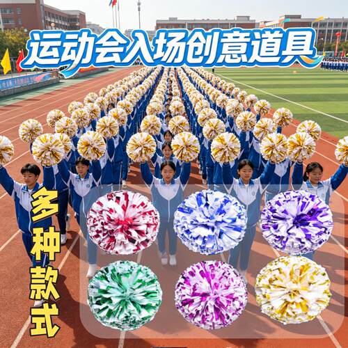 运动会氛围道具花球啦啦队入场创意团体操手摇手持中小学舞蹈跳舞