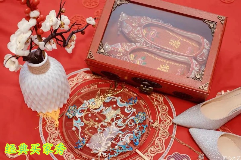 婚鞋鞋盒高跟鞋桌面密码盒