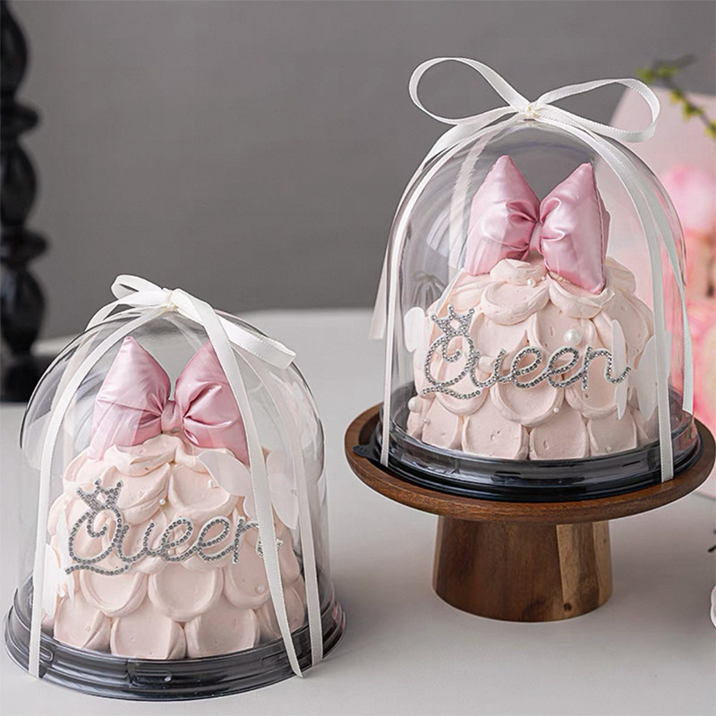包邮网红女神妇女节许愿树蛋糕装饰摆件粉色蝴蝶结Queen水钻插件