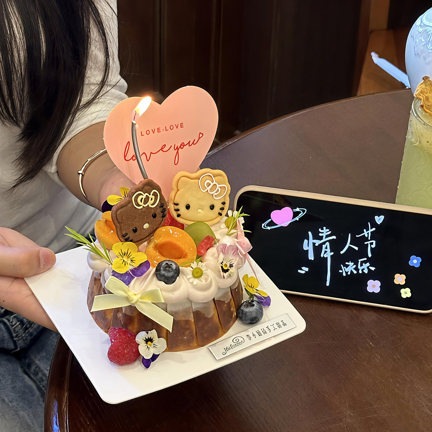 包邮网红2.14情人节巴斯克蛋糕装饰摆件Kitty猫饼干爱心卡片插件,节庆用品/礼品,蛋糕/烘焙装饰用品,淘宝优惠券,粉丝福利购,淘宝优惠卷