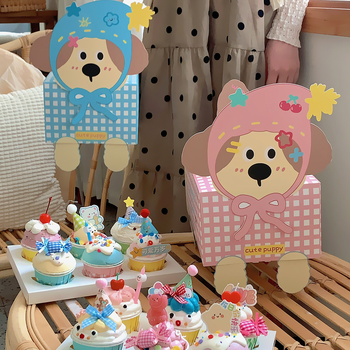 包邮徐小包网红61儿童节甜品纸杯蛋糕狗狗手提包打包盒小帽子插件,节庆用品/礼品,蛋糕/烘焙装饰用品,淘宝优惠券,粉丝福利购,淘宝优惠卷