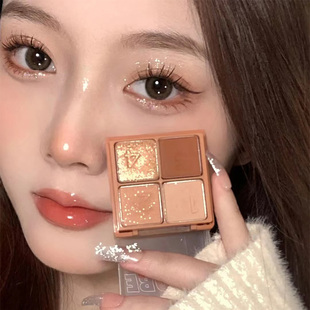 韩国IMMEME我爱奶油五色小方糖迷你四色眼影盘腮红两用盘二合一