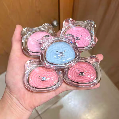 新品LEEMEMBER/荔萌小熊系列锻光多用粉水光腮红修容提亮