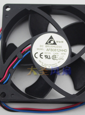 原装Delta/台达 AFB0812HHD 12V 0.40A散热风扇80*80*20mm